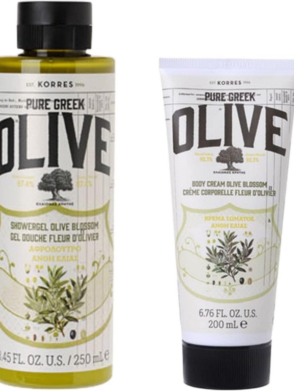 Hydrating Olive Blossom Body Duo Set - Cream & Shower Gel, 2 Piece, Moisturizing